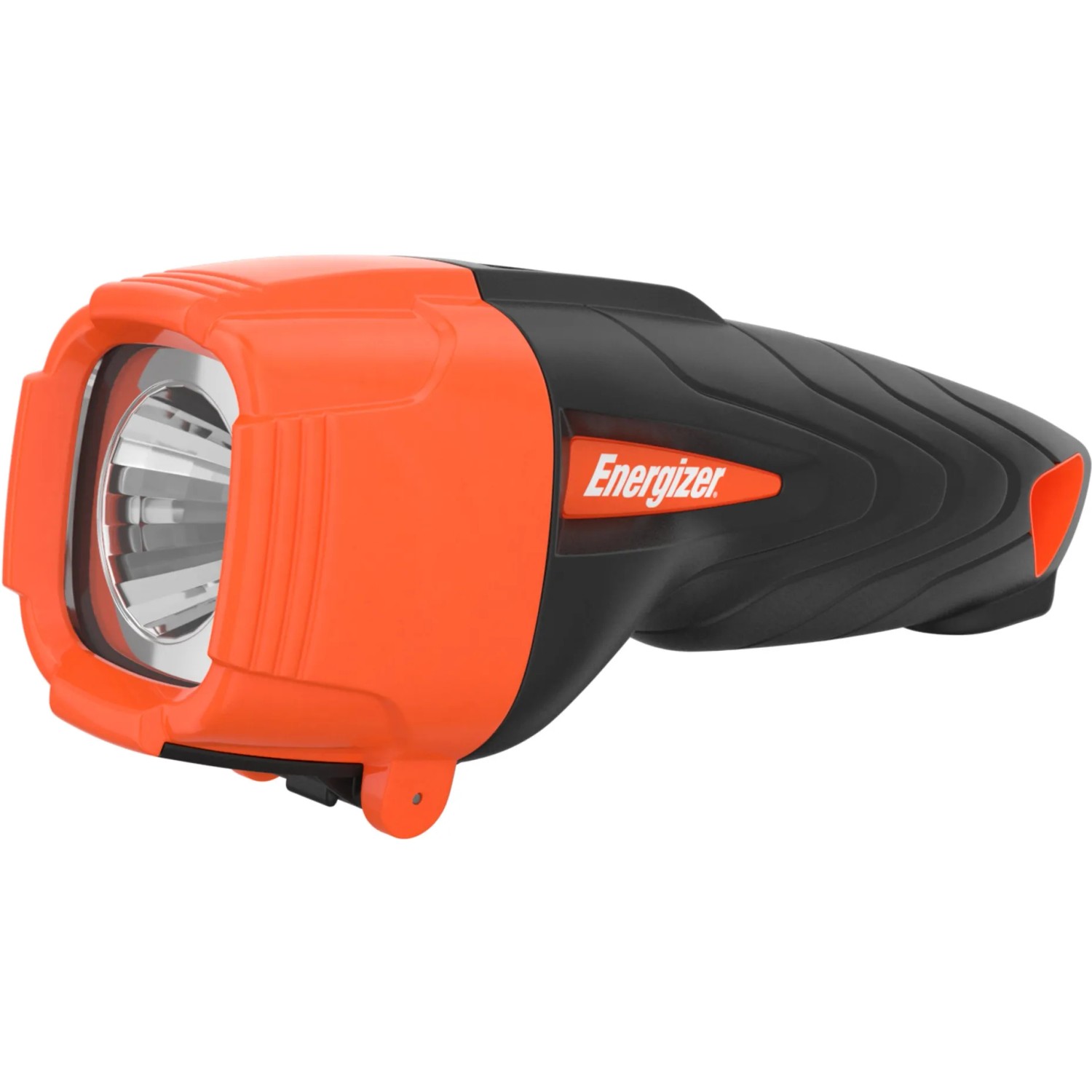Energizer Impact Arbeitslampe, orange-schwarze Taschenlampe mit 2 LEDs, inklusive Batterien.