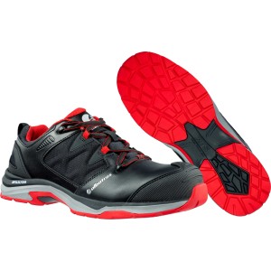 Albatros Ultratrail Low S3 Sicherheitshalbschuh, Gr. 44, schwarz-rot, mit rutschfester Sohle.