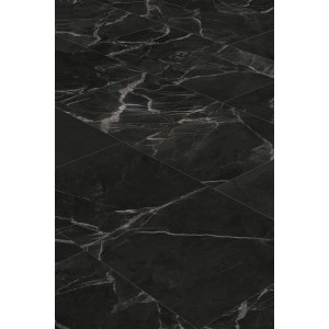 Dunkler Click-Vinylboden New Heaven Marble mit Marmor-Optik und Trittschalldämmung.