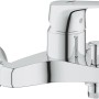 Grohe Einhand-Wannenbatterie BauFlow Chrom für die Wandmontage im Badezimmer.