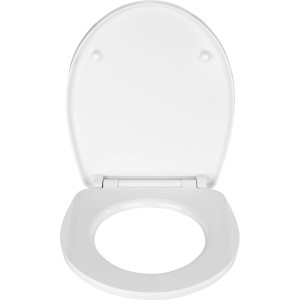 Wenko WC-Sitz Frog News aus Duroplast, weiße Klobrille mit Absenkautomatik.
