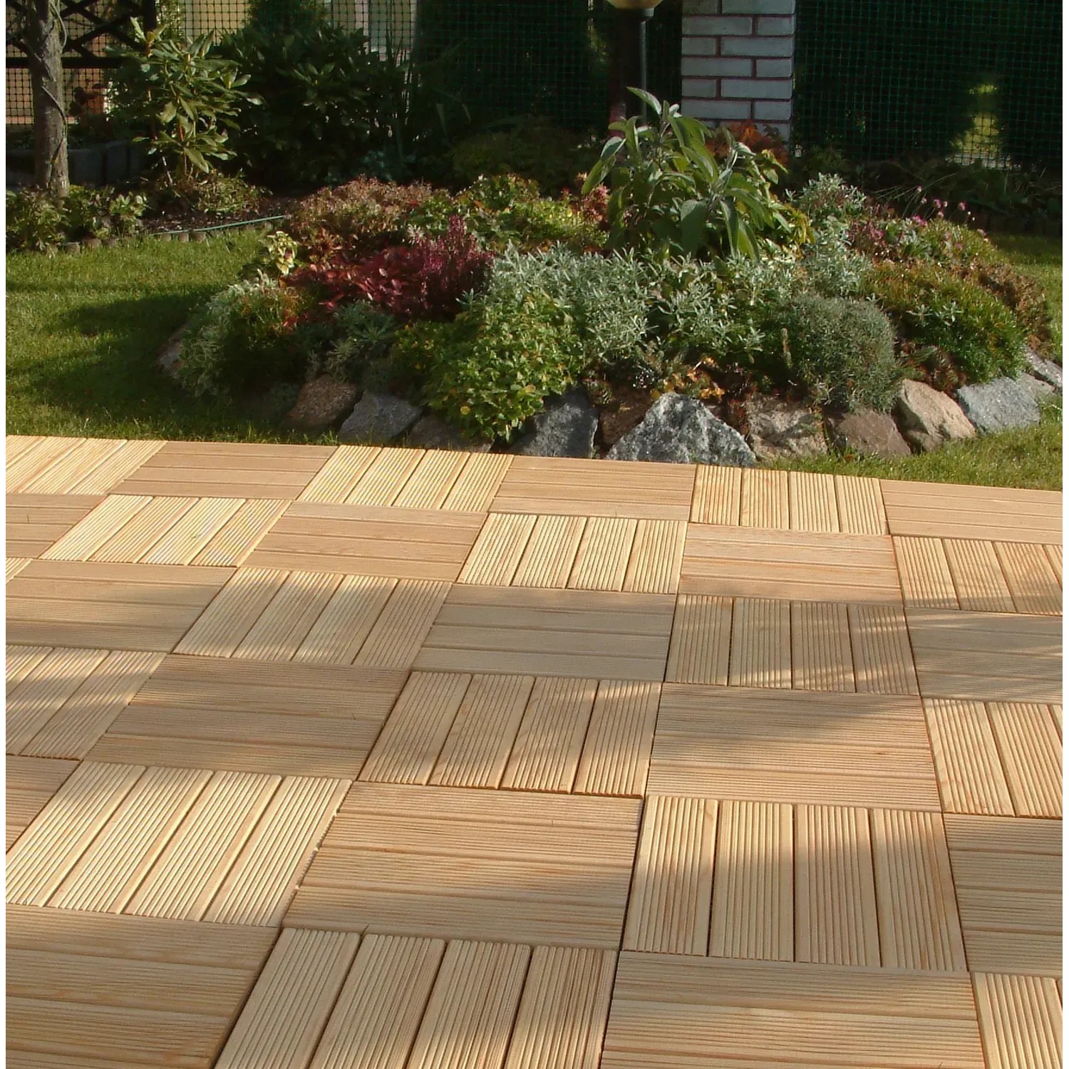 Klickfliese Holz Natur lasiert 2,5 cm x 30 cm x 30 cm 4 Stck FSC kaufen  bei OBI