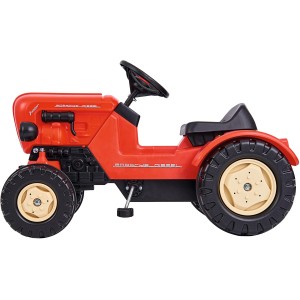 Roter BIG Trettraktor Porsche Diesel Junior mit verstellbarem Sitz.
