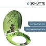 Schütte WC-Sitz Green Garden Duroplast mit Bambus- und Steinmotiv, Absenkautomatik und Schnellverschluss.