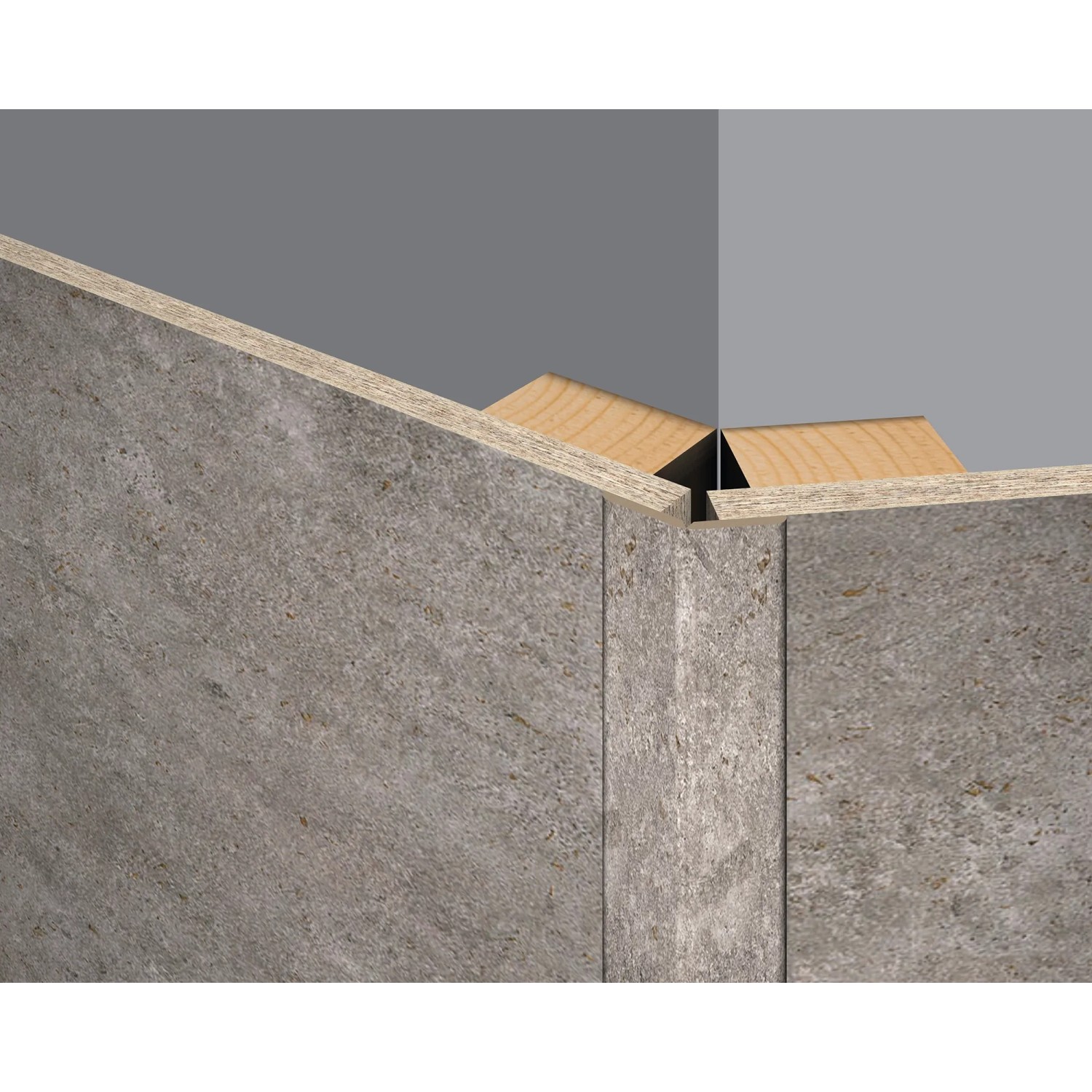 Egger Faltleiste Decowall FL003 Rovigo Beton für Wandverkleidung, Ecklösung.