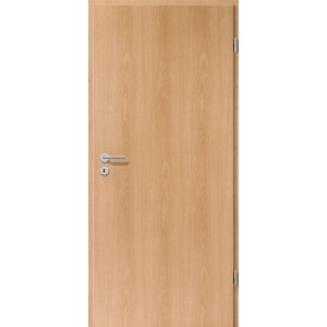 Zimmertür Buche Holznachbildung, links angeschlagen, mit Schloss. Türblatt in Holzoptik.