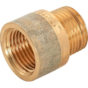 Hahnverlängerung aus Rotguss, 18,6 mm x 21 mm, zur Verlängerung von Gewindefittings.
