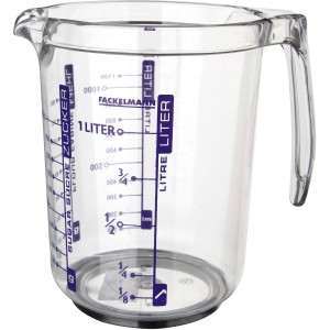 Zenker Patisserie Profi-Messbecher Ø 12 cm 1 l Fassungsvermögen Transparent