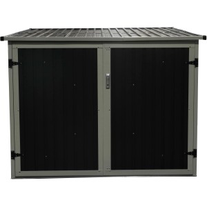 Westmann Fahrradgarage Anthrazit, 203x200cm, mit Flügeltüren. Ideal als Unterstand für Fahrräder.