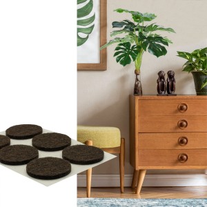 Wagner Filzpads-Set EH1326 Ø 26 mm x 3 mm Braun 24-tlg.