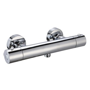 Aufputz Thermostat aus Chrom für Dusche und Badewanne.