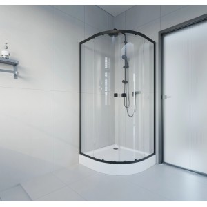 baliv Duschkabine DUK-90.21R 90 cm x 90 cm Schwarz Matt