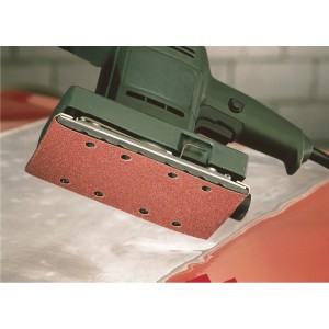 LUX Schleifstreifen K240 für Mausschleifer, 93x230mm, 10er-Pack, zum Schleifen von Holz und Metall.