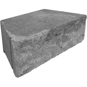 Häusler Böschungsmauerstein in Fels-Grau, 44x22x14cm, für Mauersysteme und Einfassungen.