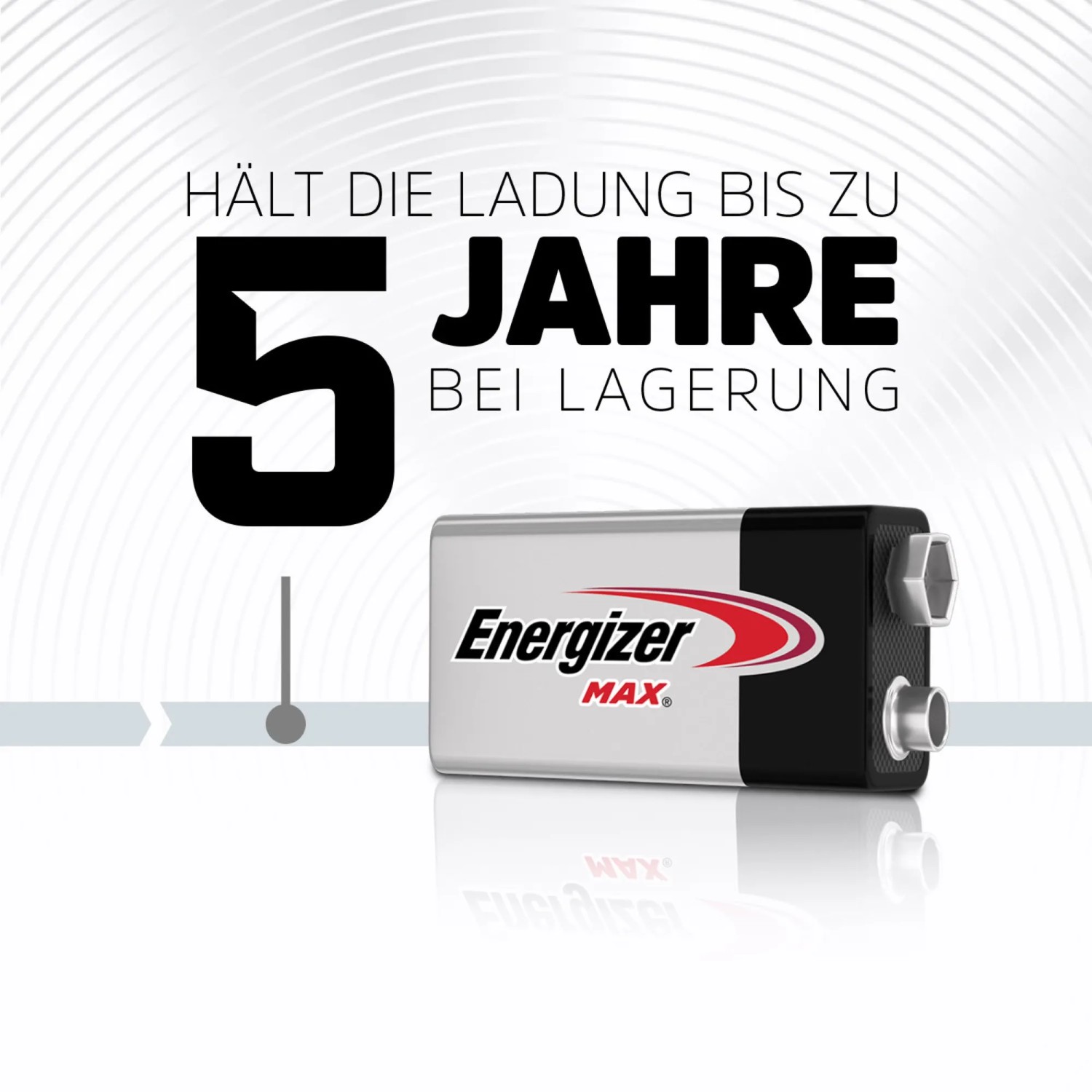 Energizer Max 9V Batterie, Alkali-E-Block für anspruchsvolle Geräte, 5 Jahre Lagerfähigkeit.