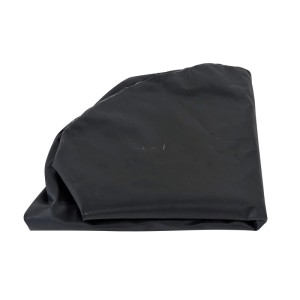Gefalteter schwarzer PVC Folieneinsatz für 420L Regentonnen. Passgenaues Zubehör für Wasserfass.