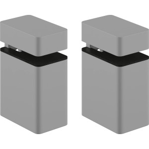 Clip-Set Regalbodenträger, matt-silber, für Regale bis 20 mm Stärke.