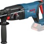 Bosch Professional GBH 18V-26D Akku-Bohrhammer (Solo) in Blau mit Zusatzhandgriff.