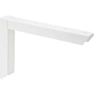 Weiße Schwerlastkonsole, 15x20 cm, für Regale mit hoher Tragkraft.