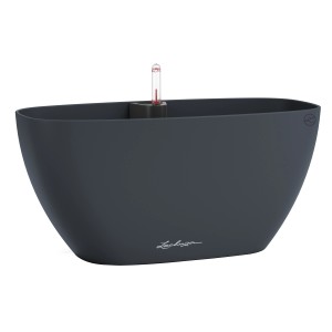 Lechuza Pflanzschale NAVIO Color 20 in Slate Grey mit Wasserstandsanzeiger.