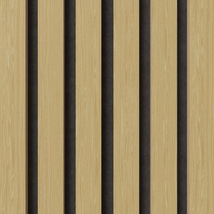 Akustikpaneel Eiche Natur mit schwarzem Akustikfilz, 60 cm, 2er-Set für Wandverkleidung.