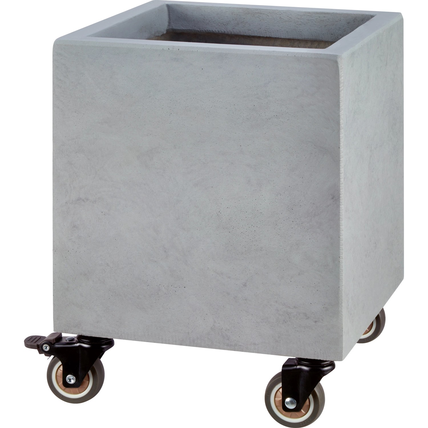 Pflanztopf mit Rollen Grau 25 cm x 25 cm x 25,5 cm kaufen bei OBI