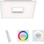 Weiße LED-Deckenleuchte Recess 45x45 cm mit Fernbedienung und Farbwechsel.