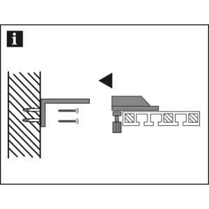 Montageanleitung: Gardinia Winkelträger, 10 cm, 2er-Pack, zur Befestigung von Gardinenschienen an der Wand.