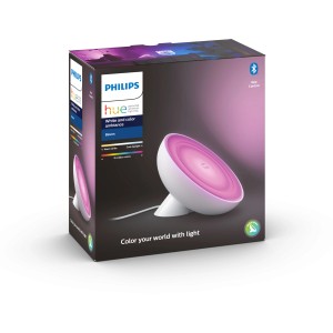 Philips Hue Bloom LED-Tischleuchte, weiße Lampe mit Farbwechsel, 500 lm, zur Akzentbeleuchtung.