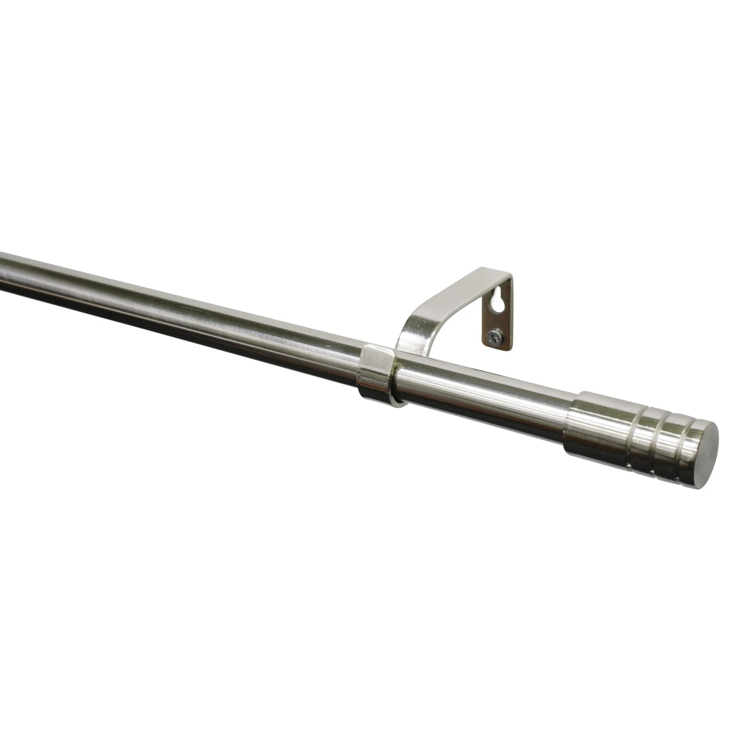 Gardinia Gardinenstangen-Set Zylinder in Edelstahloptik, ausziehbar von 190-340 cm.