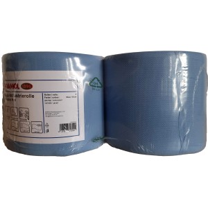 Adamol Putzpapier-Rolle, blau, 2-lagig, 2er Set. Saugstarkes und reißfestes Putzpapier.