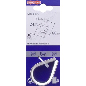 Conacord Seilkausche V4A-Stahl Rostfrei Länge 68 mm