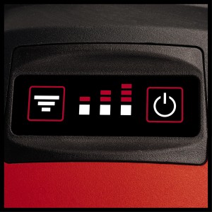 Detailansicht: Einhell Akku-Ventilator Power X-Change GE-CF 18/2200 Li Bedienelemente.