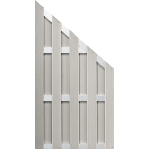 Elephant WPC Zaun Grace Line Grau 180/90 cm x 90 cm x 3,3 cm