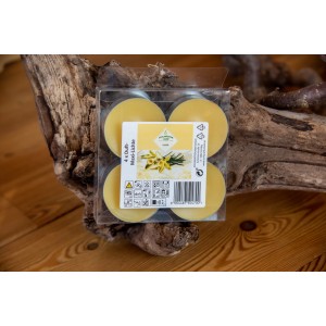 Schlaraffenland Duft-Teelichter Maxi Vanille, 4er-Pack. Raumduft für entspannte Atmosphäre.