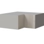 Feldmann-Wohnen Eckaufsatzschrank Brerra W14/90/36 Grau / RAL 9001 creme Hochglanz 90 / 90 / 36cm