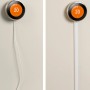 Vorher/Nachher: Kabel eines Thermostats mit D-Line Kabelkanal verdeckt.