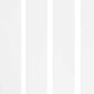 Detailansicht der weißen Holz-Gartenbank Glendale, 2-Sitzer, mit Lattenstruktur.