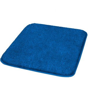 Azurblauer Kleine Wolke Badteppich Wilna, 50x60 cm, aus Polyester mit rutschfester Beschichtung.