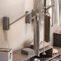 Emuca Kleiderlift Hang für Garderoben Wandmontage Stahl und Kunststoff Verchromt 600 bis 830 mm_4