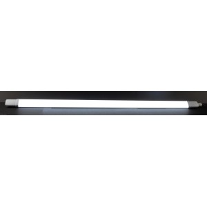 Weiße REV LED-Feuchtraumleuchte Super Slim, 120 cm, für Keller und Garage.
