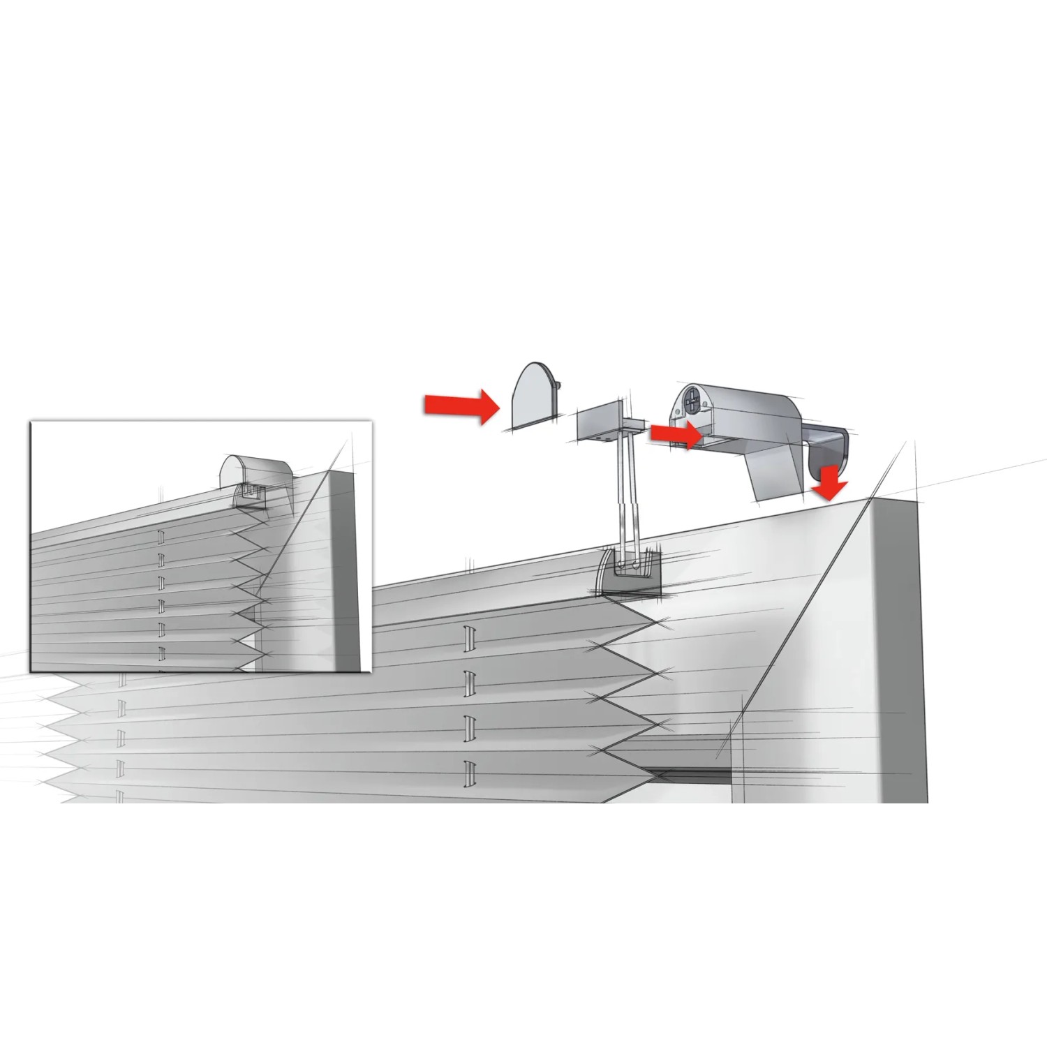 Gardinia Easy Fix Plissee, weiße Fensterdekoration mit Bedienschienen und Montageanleitung.