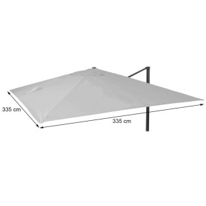 Terracottafarbener MCW Ersatzbezug für Sonnenschirm A96, 3,5x3,5m.