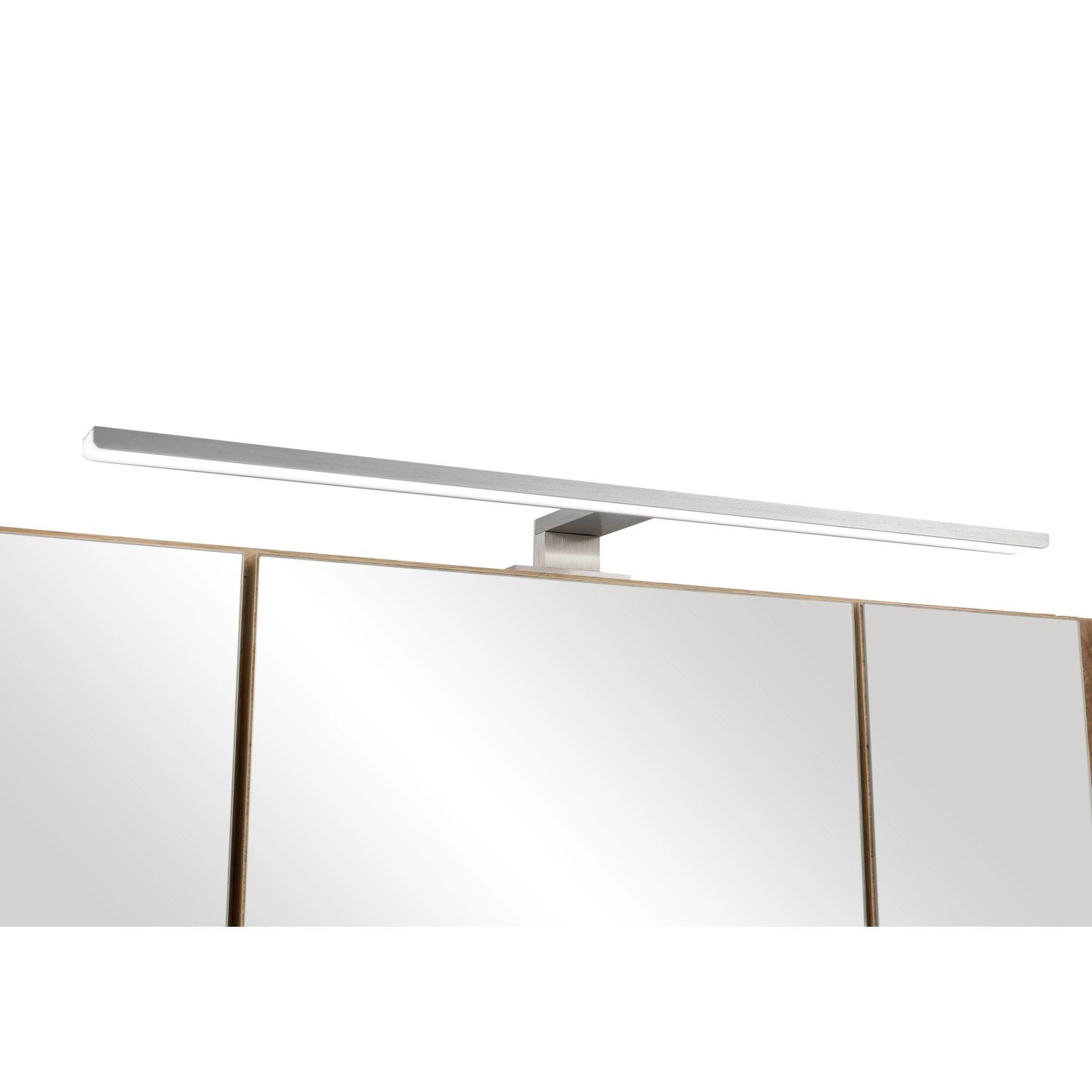 Held Möbel Ancona Spiegelschrank 80 cm in Wotaneiche mit LED-Aufsatzleuchte.