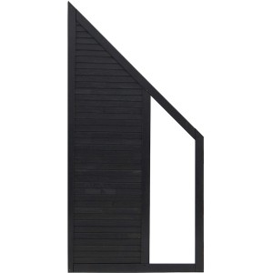 Anthrazitfarbenes Sichtschutzzaun Anschlusselement Duo, 180x90/90 cm, aus lasiertem Kiefernholz.