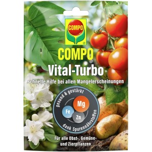 Compo Vital-Turbo: Spurennährstoff-Dünger für gesunde Pflanzen, Gemüse und Obst im Garten.