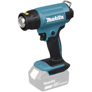 Makita Akku-Heißluftgebläse DHG180Z in Türkis und Schwarz (ohne Akku/Ladegerät).