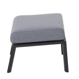 Siena Garden Loungehocker Valencia, anthrazitfarben mit Kissen, für komfortable Gartenmöbel-Sets.