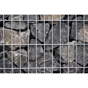 Scherf Fertig-Gabione Basaltbruch Schwarz 100 cm x 100 cm x 50 cm