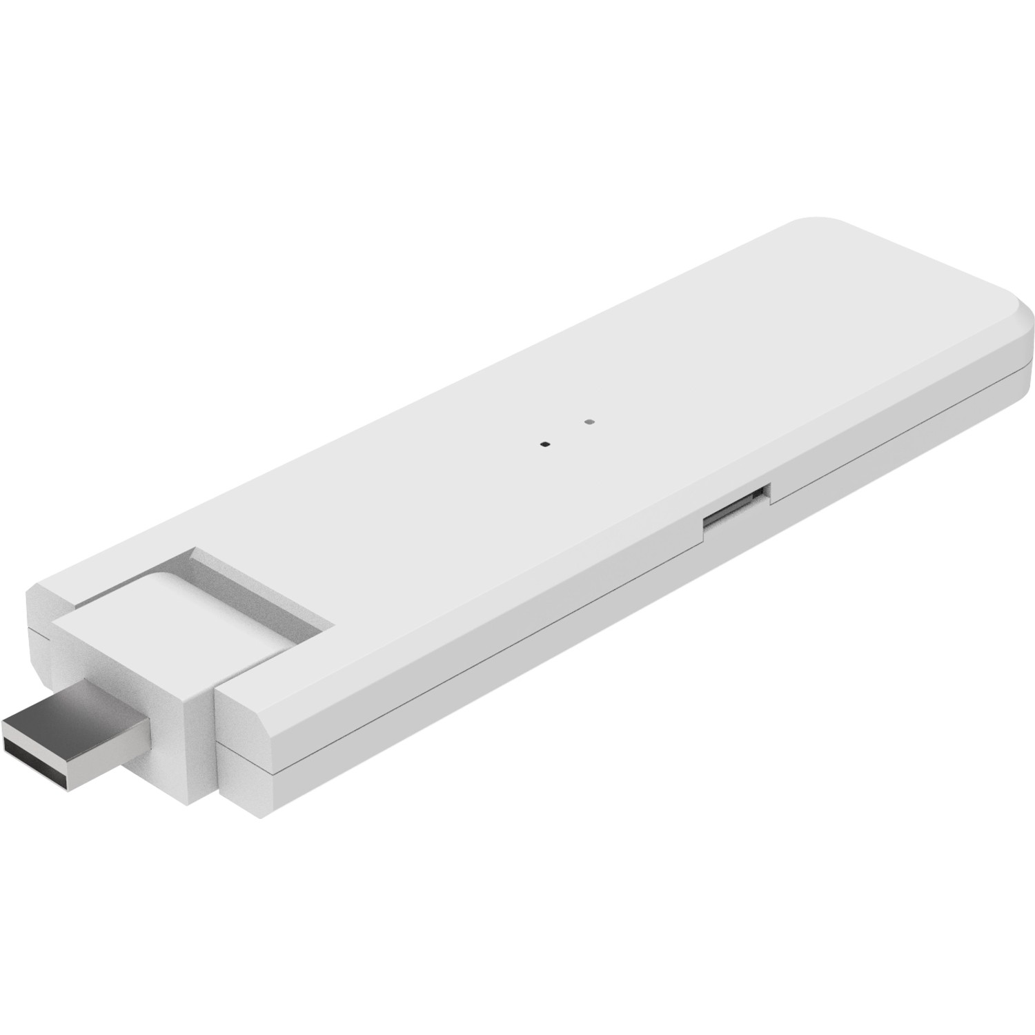 Weißer Hoymiles HM-800 Mikro-Inverter für Absaar Solar Balkonkraftwerk-Set.